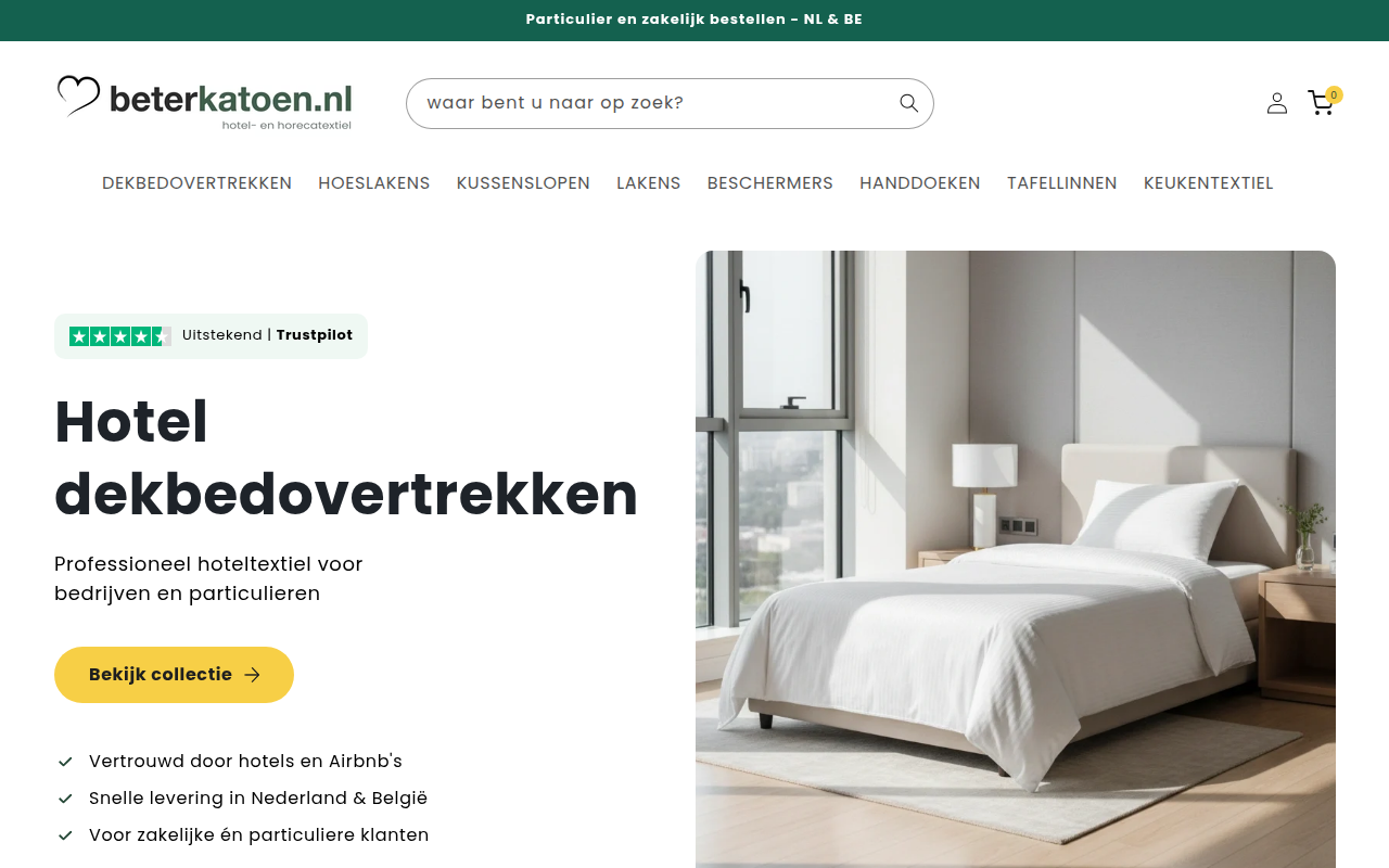 Screenshot van beterkatoen.nl