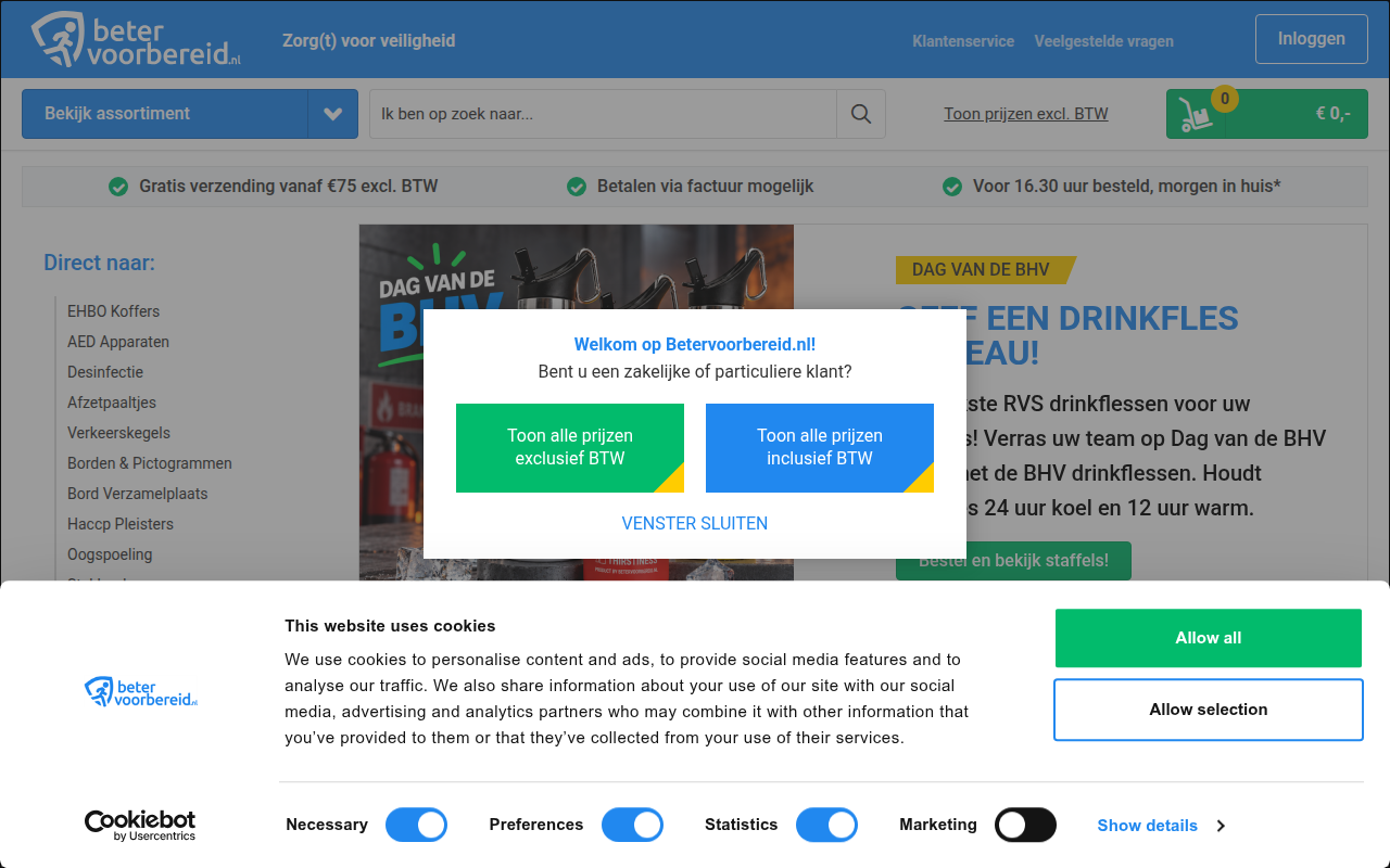 Screenshot van betervoorbereid.nl