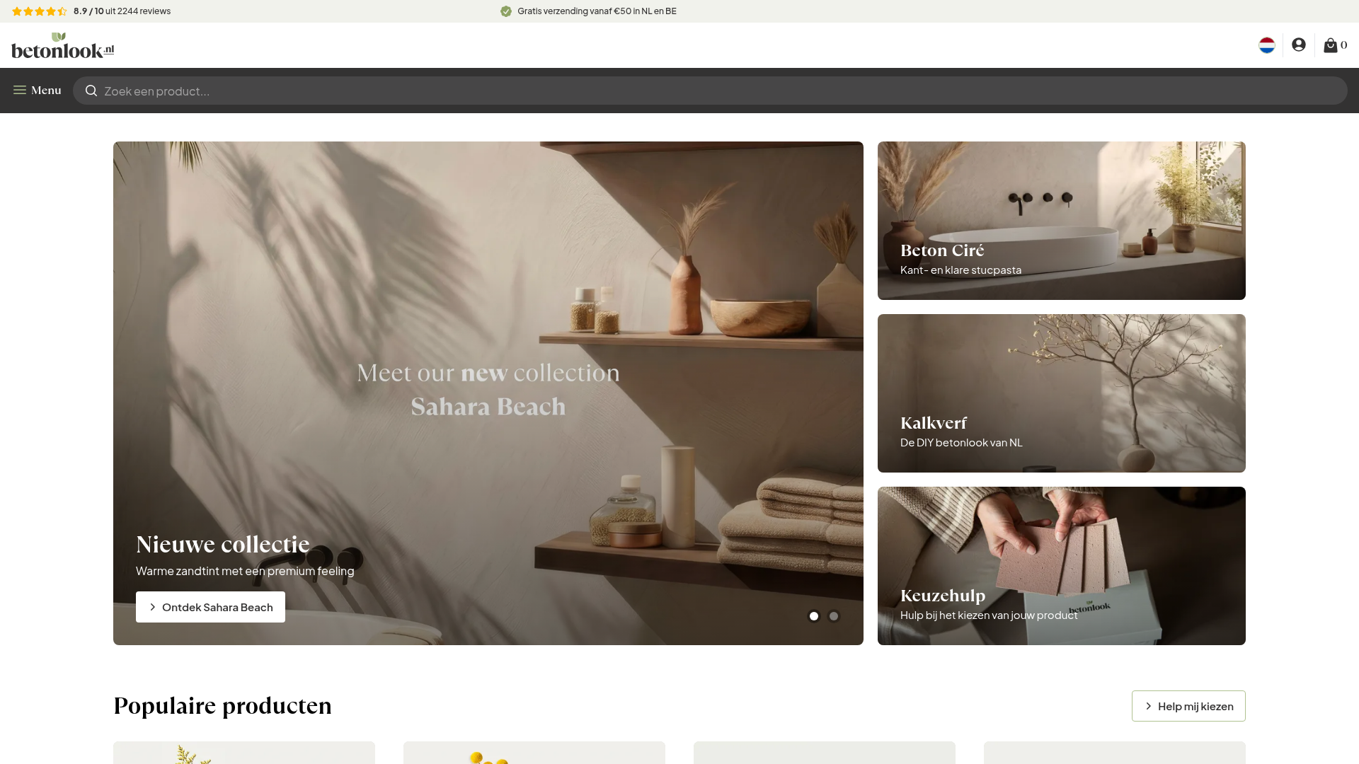 Screenshot van betonlook.nl