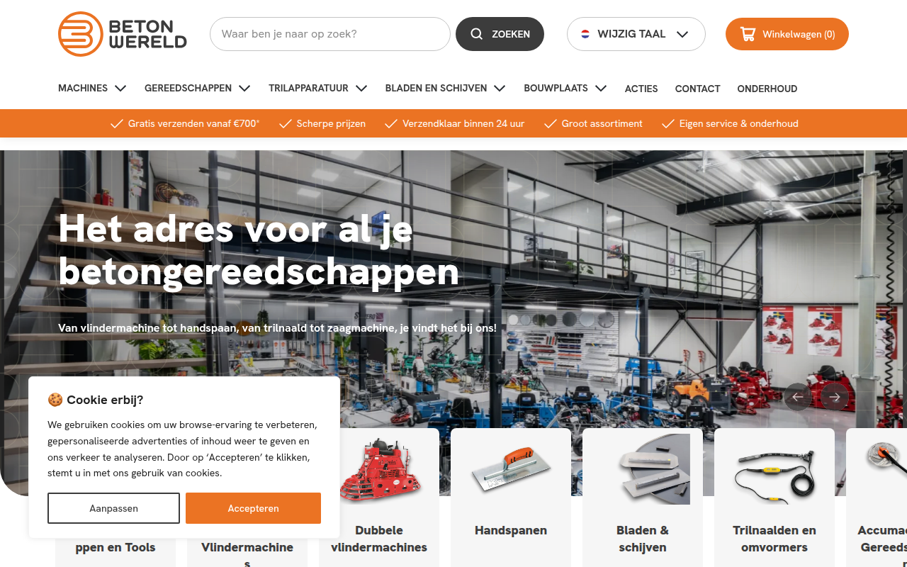 Screenshot van betonwereld.com