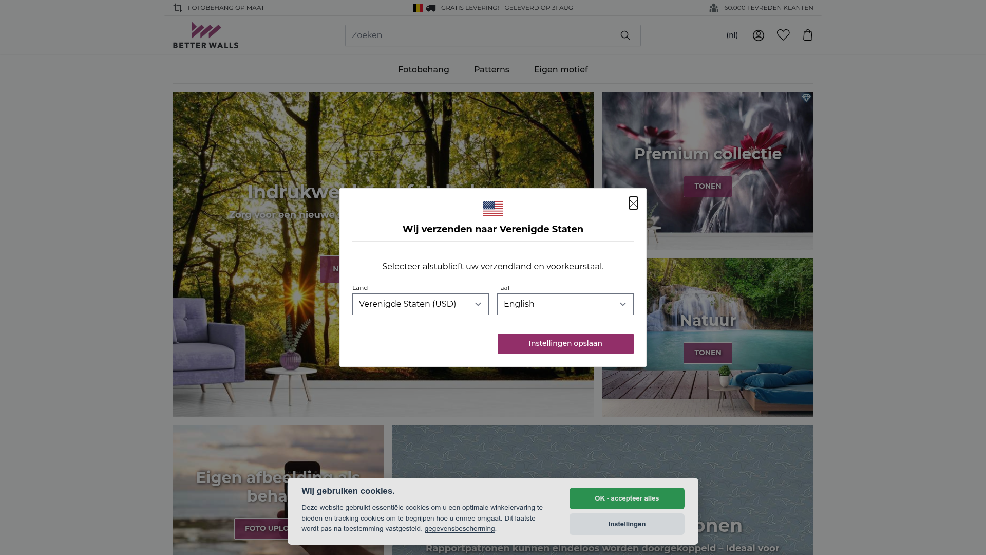 Screenshot van betterwalls.be