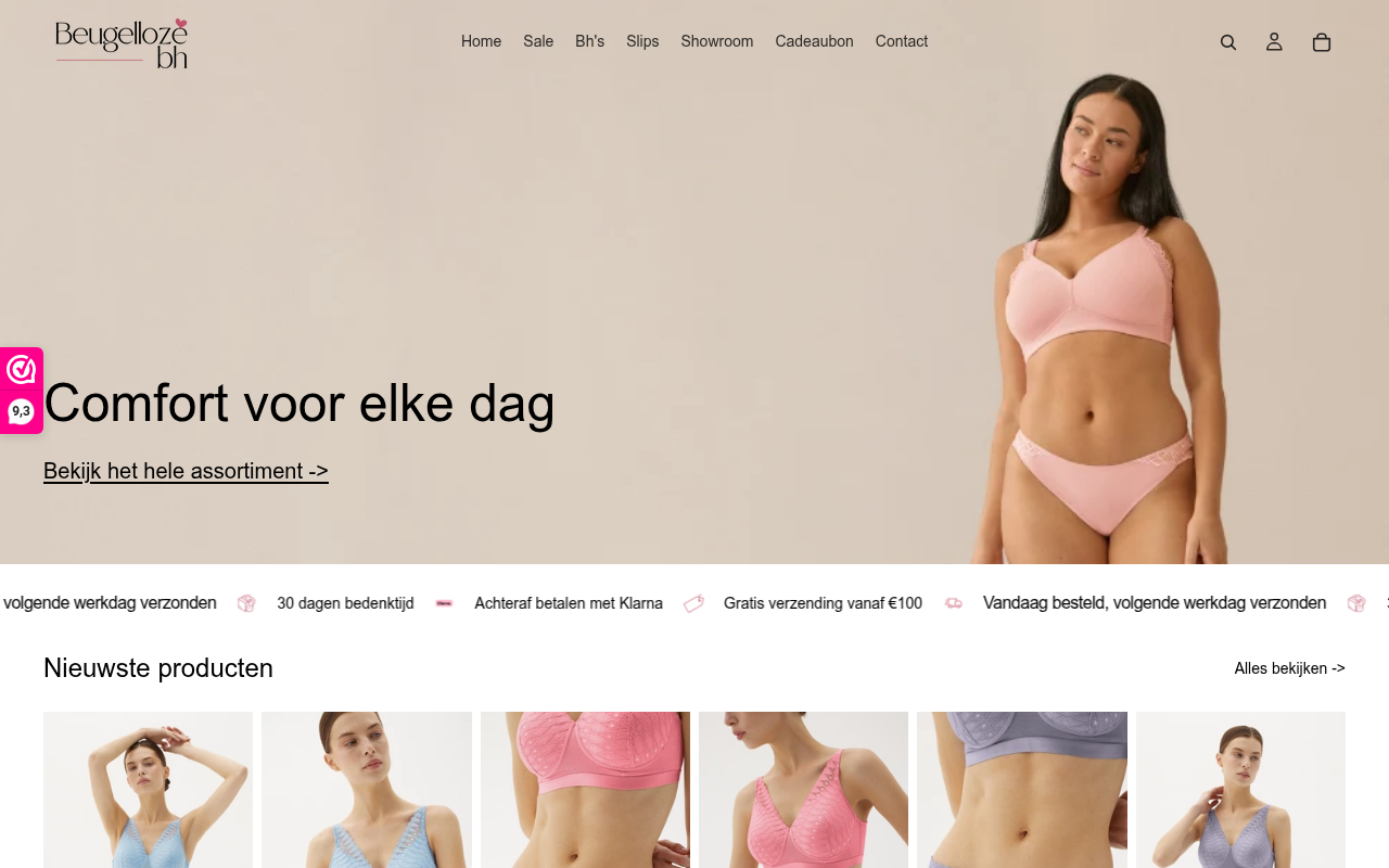 Screenshot van beugellozebh.nl