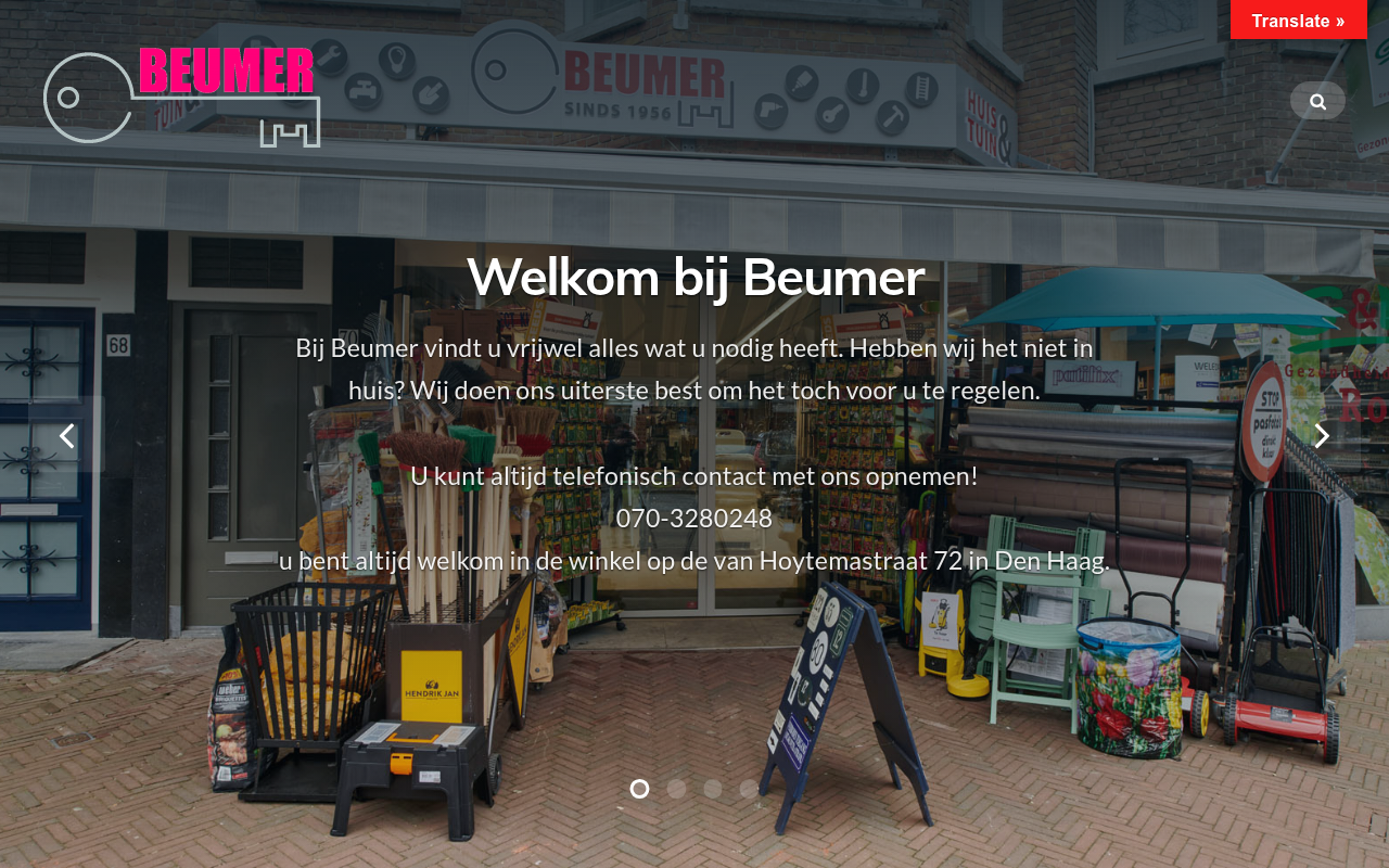Screenshot van beumerijzerhandel.nl