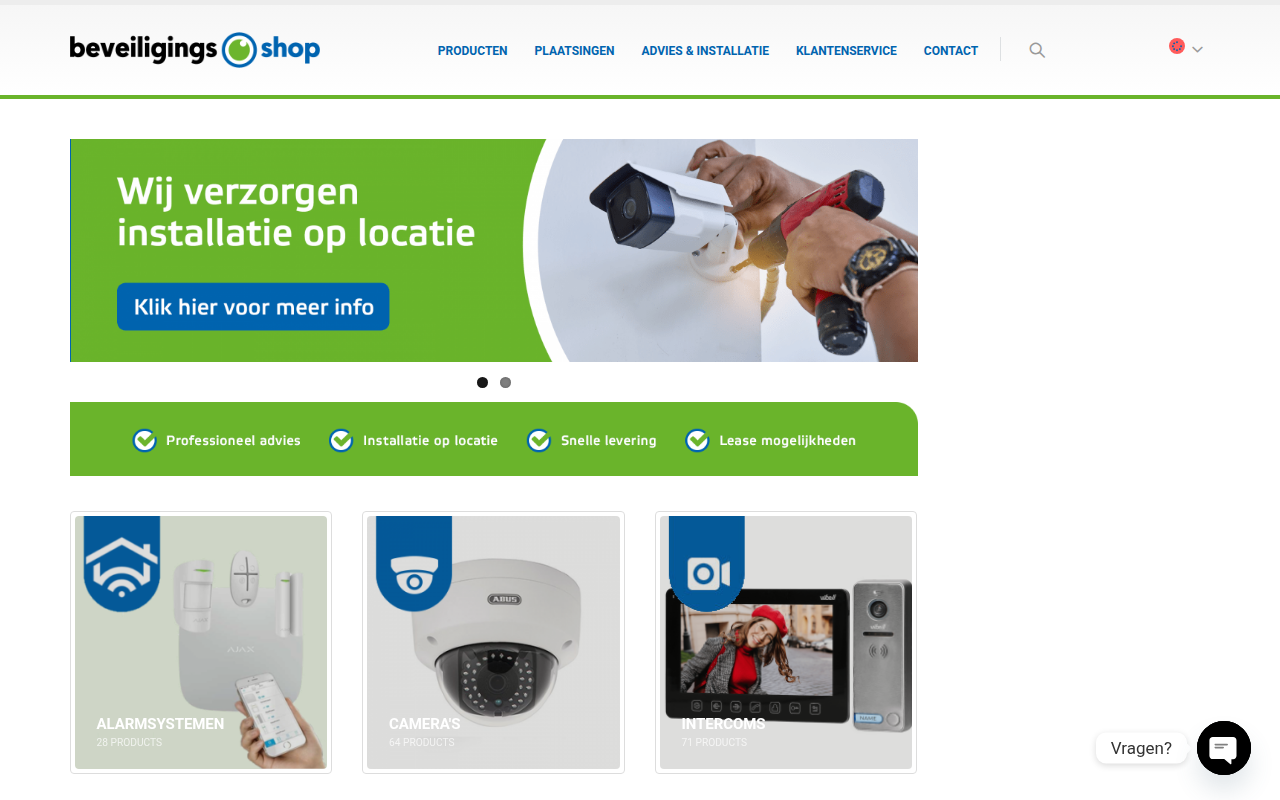 Screenshot van beveiligings.shop