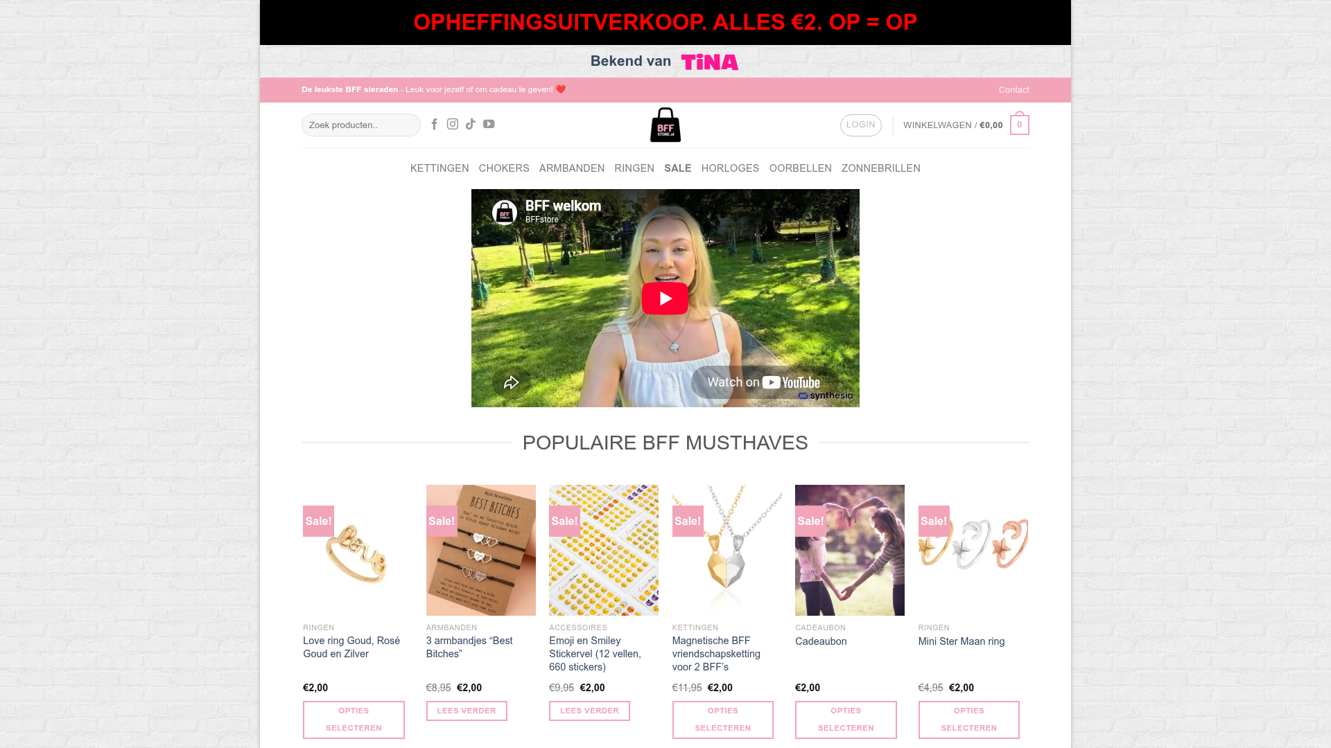 Screenshot van bffstore.nl