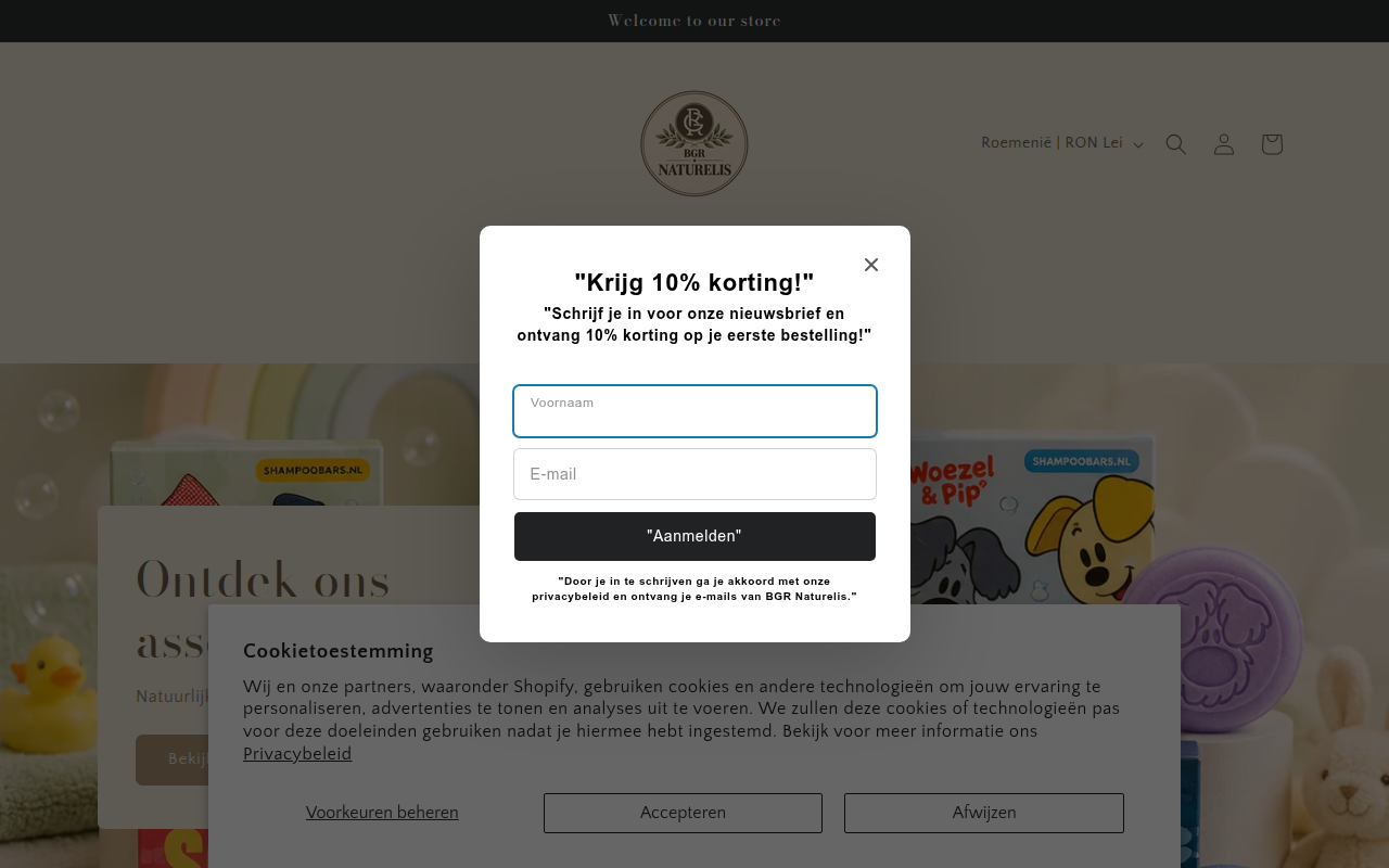 Screenshot van bgrnaturelis.myshopify.com