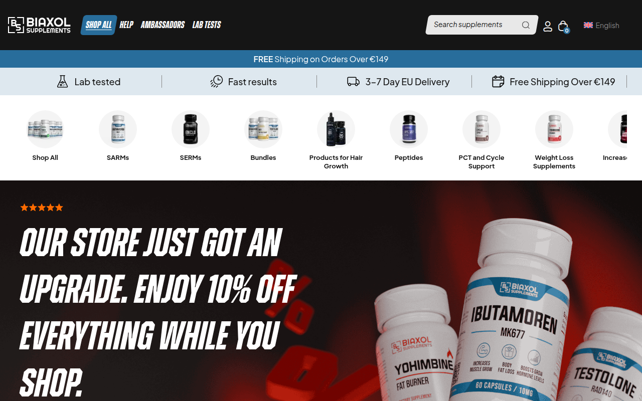 Screenshot van biaxol.com
