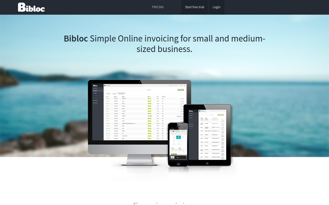 Screenshot van bibloc.com