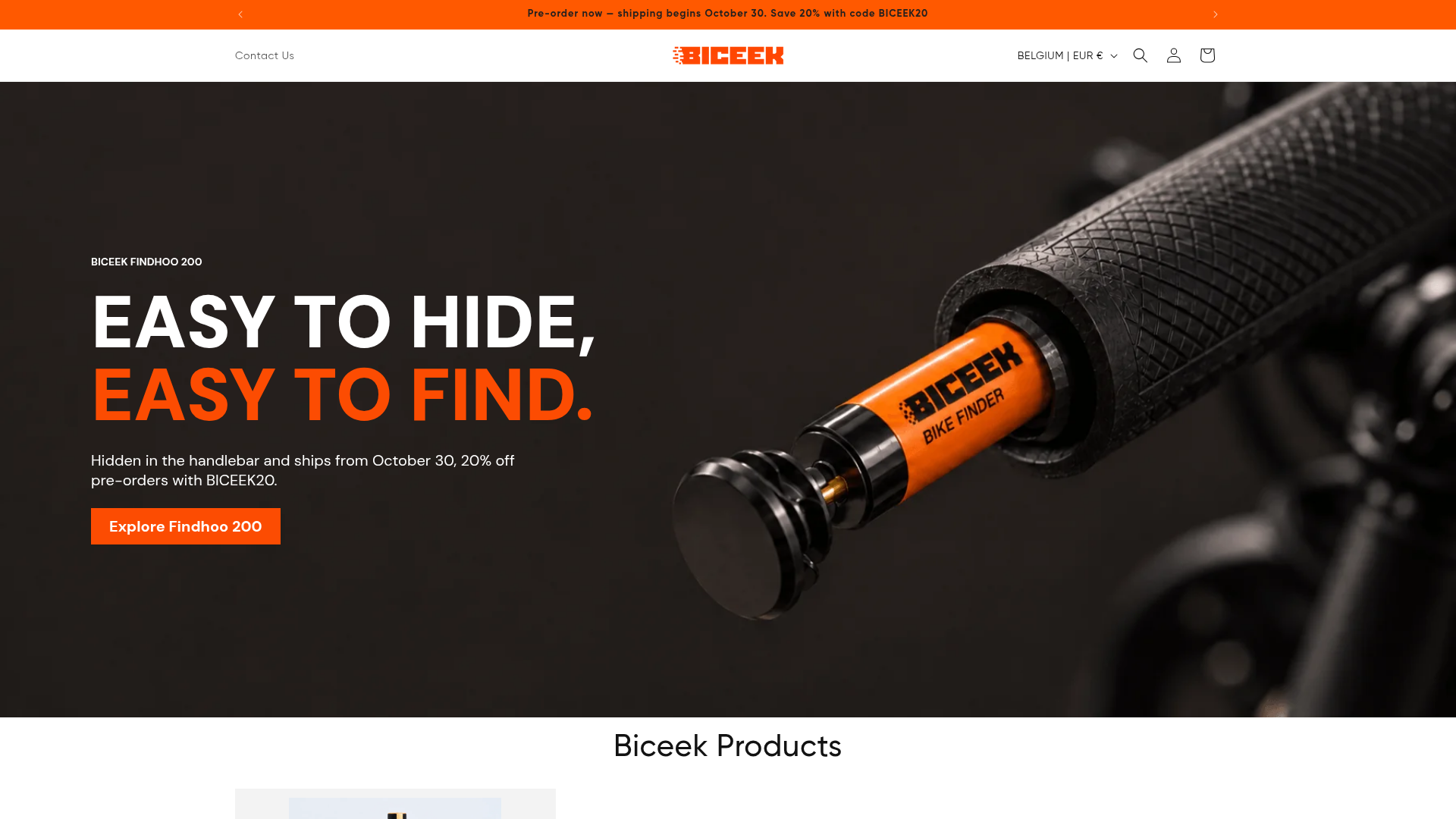 Screenshot van biceek.com