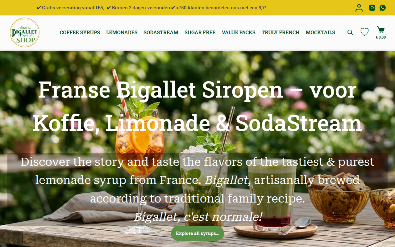 Screenshot van bigalletshop.com