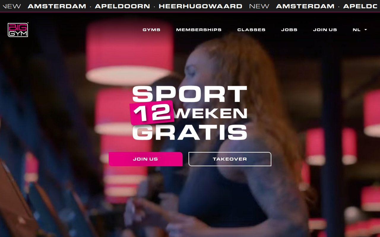 Screenshot van biggym.com