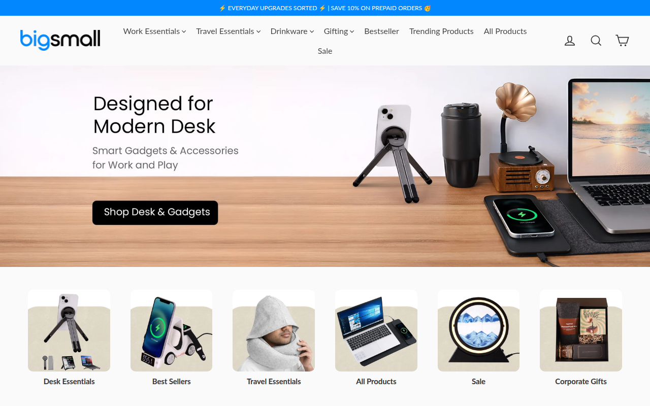 Screenshot van bigsmall.in
