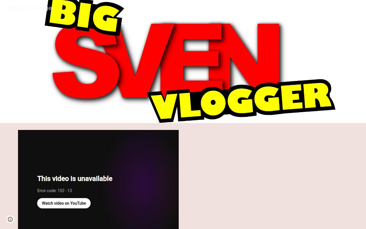 Screenshot van bigsvenvlogger.nl
