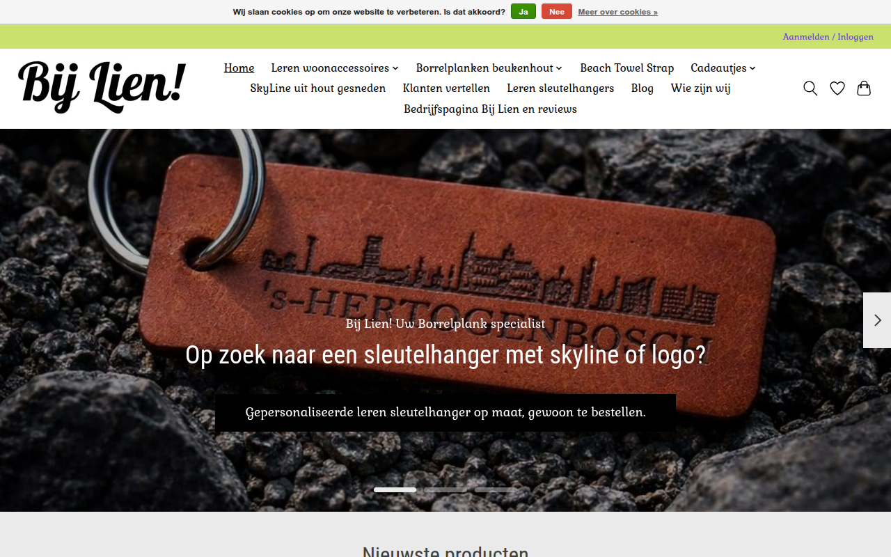Screenshot van bijlien.nl