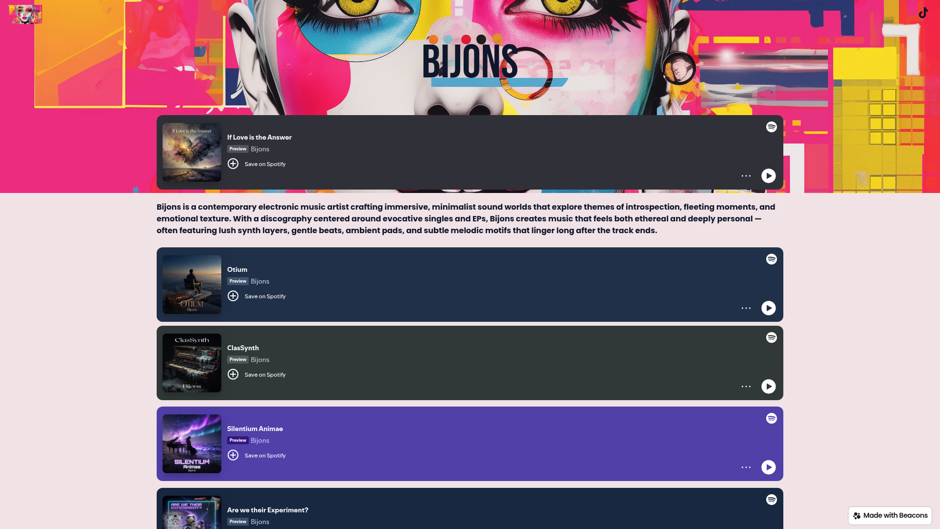 Screenshot van bijons.com