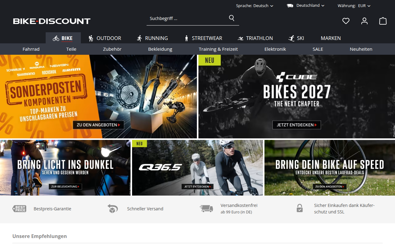 Screenshot van bike-discount.de