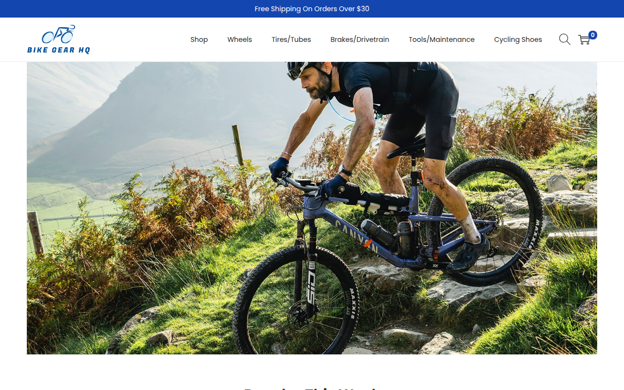 Screenshot van bikegearhq.com