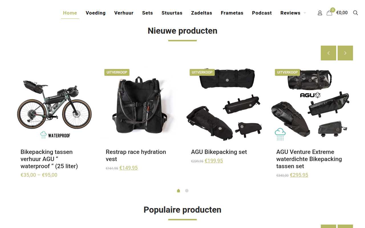 Screenshot van bikepacking4u.nl