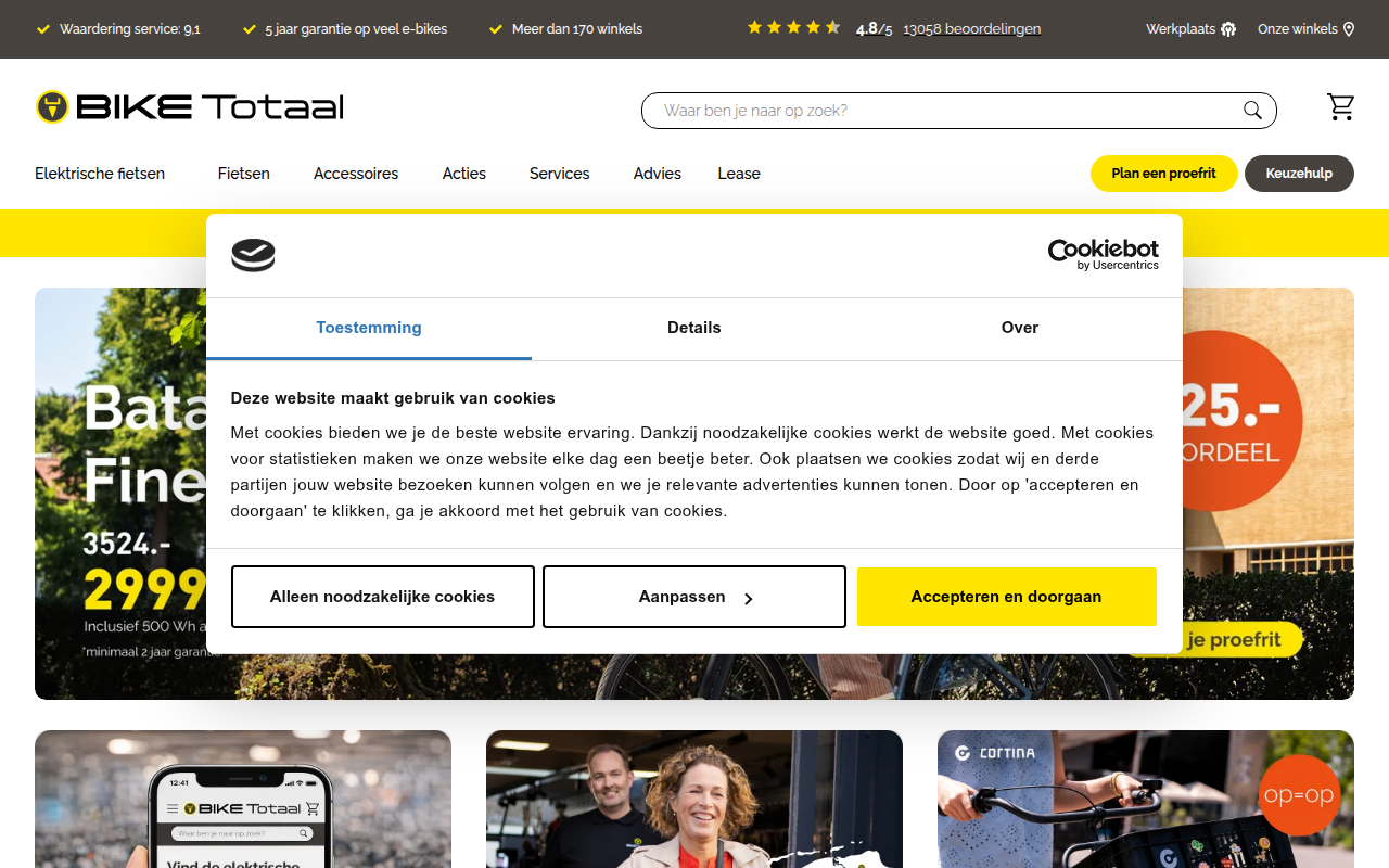 Screenshot van biketotaal.nl