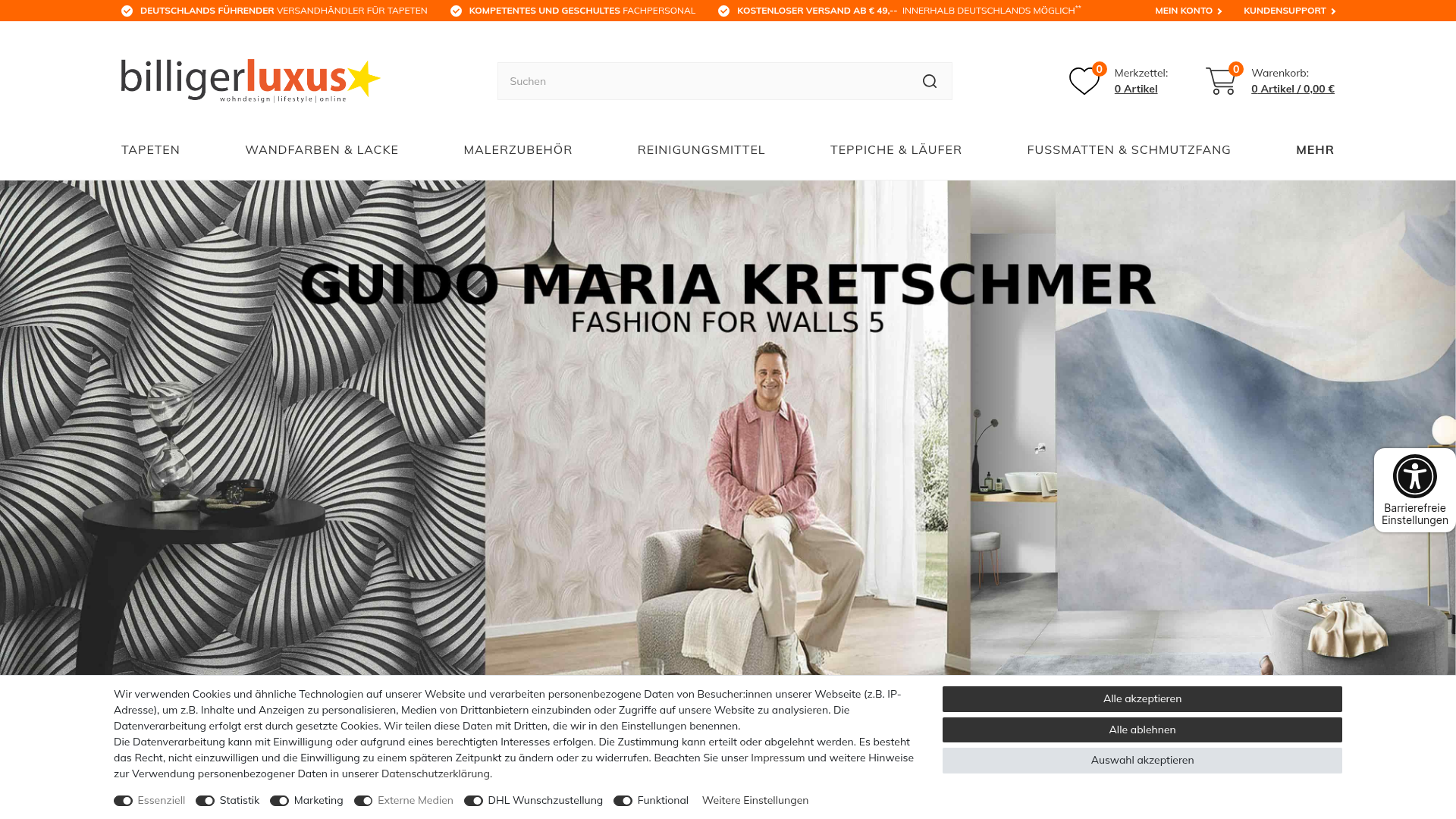 Screenshot van billigerluxus.de