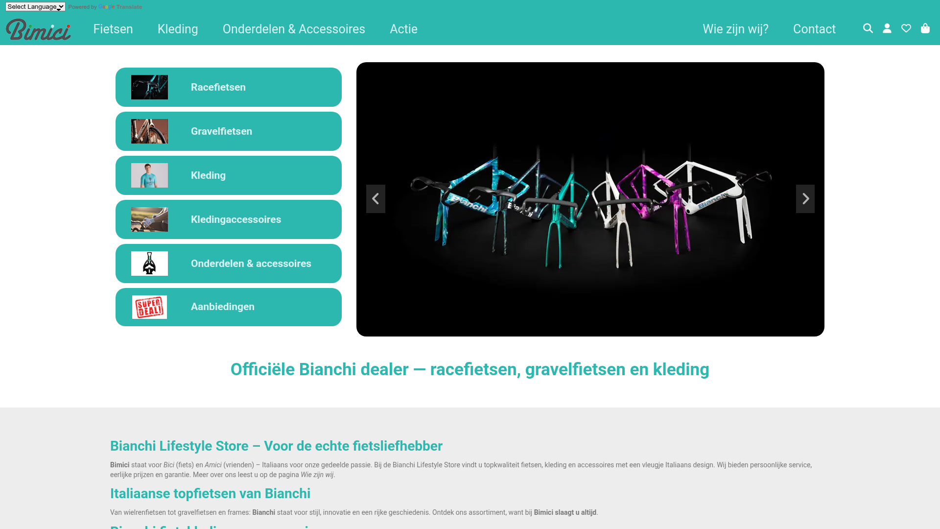 Screenshot van bimici.nl
