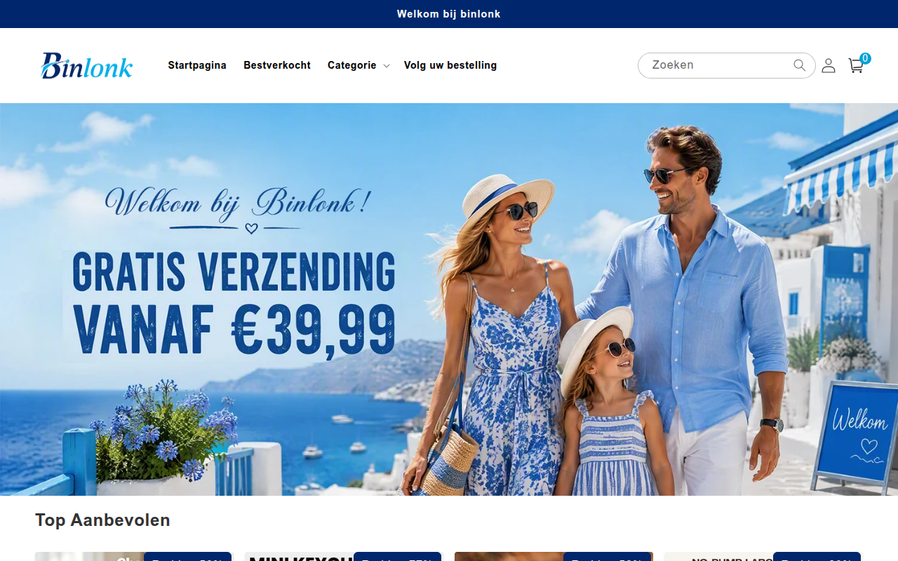 Screenshot van binlonk.com