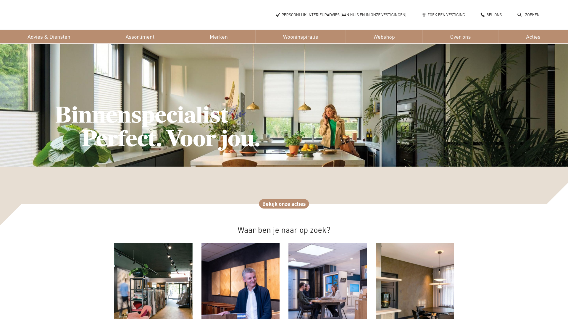 Screenshot van binnenspecialist.nl