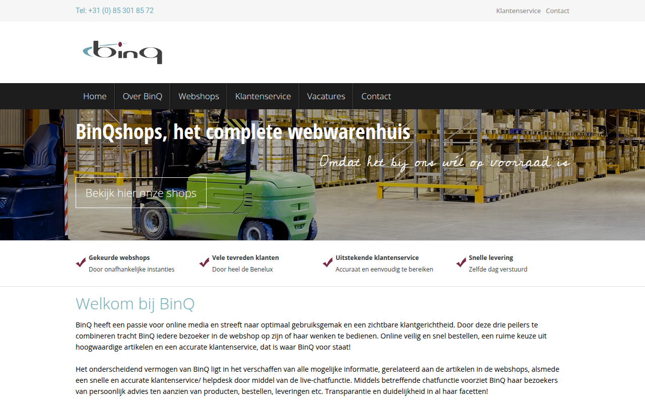 Screenshot van binqshops.nl