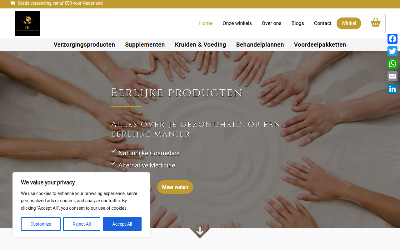 Screenshot van bioeerlijk.com