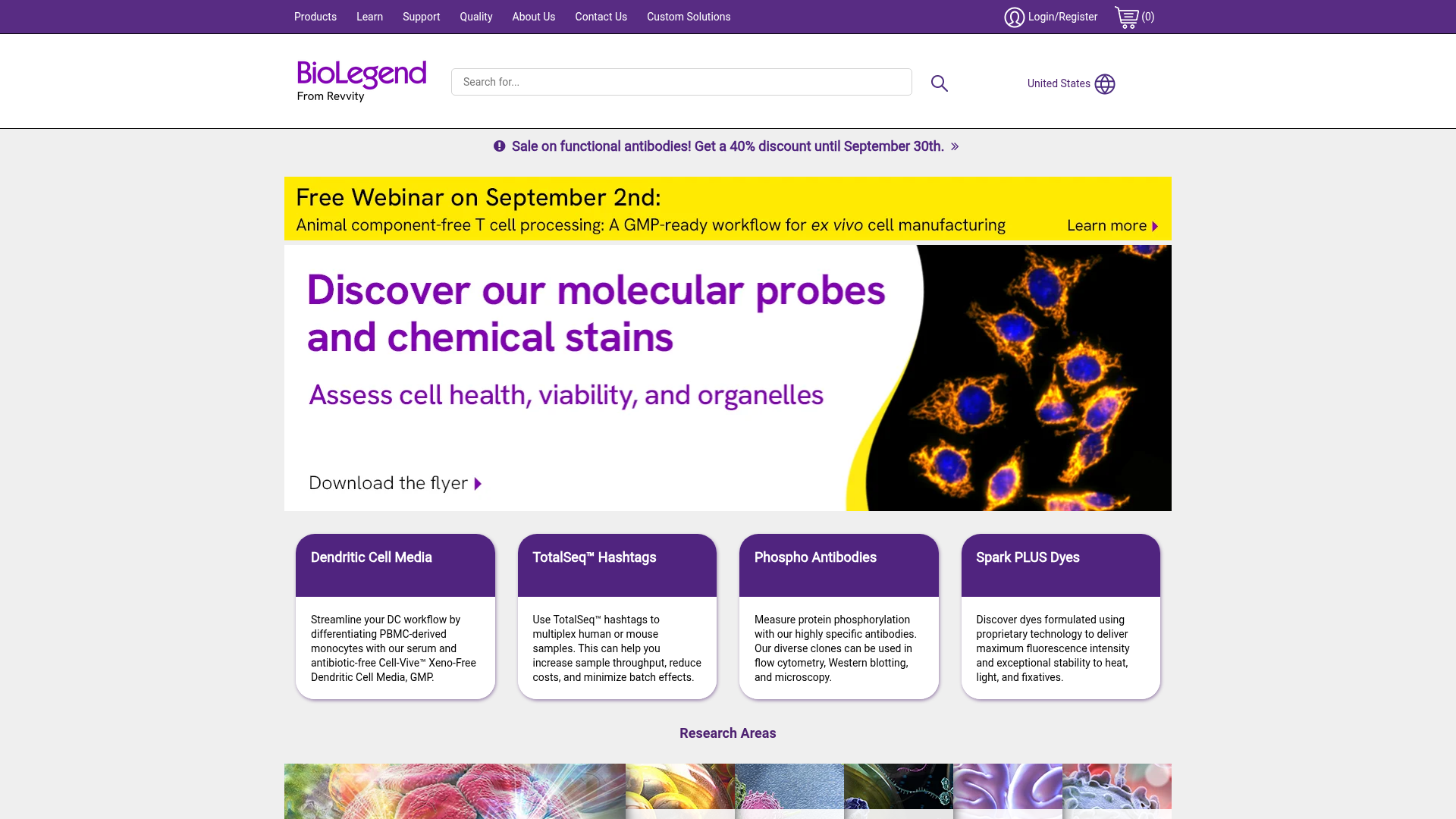 Screenshot van biolegend.com