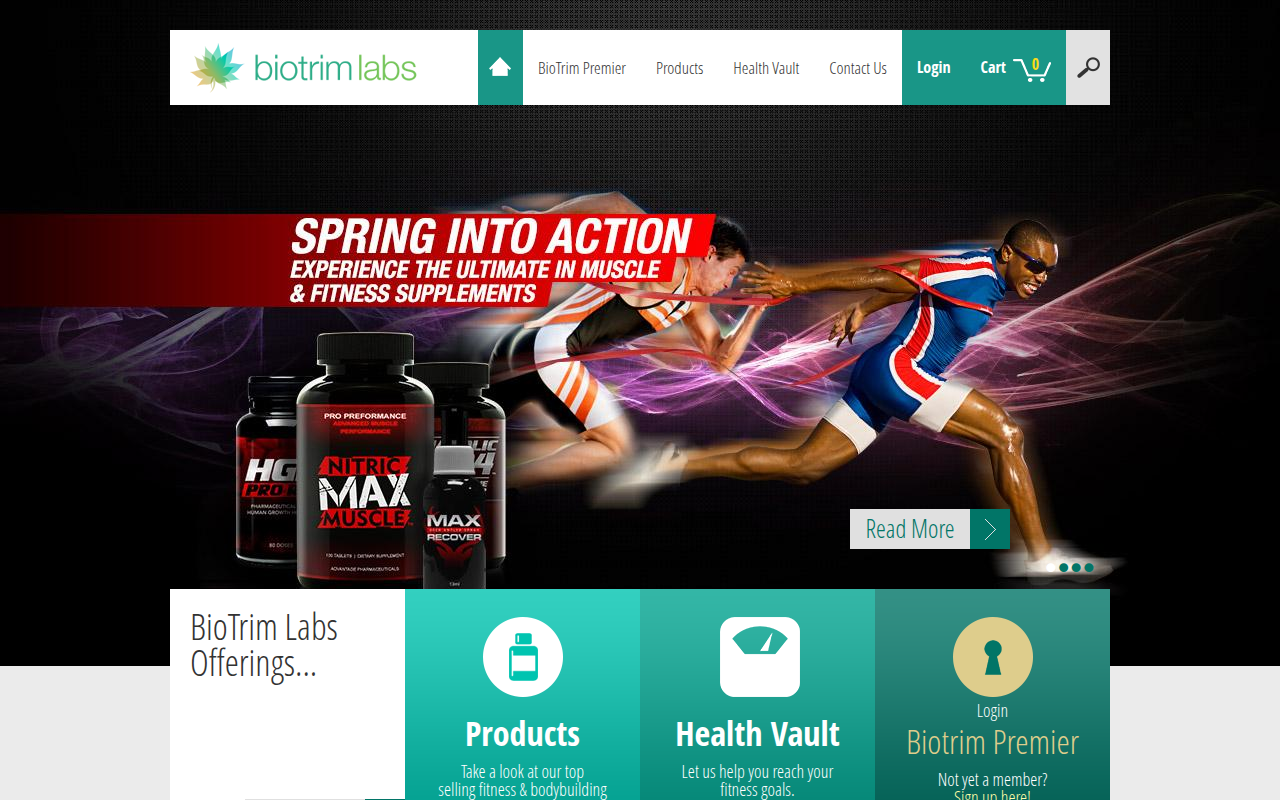 Screenshot van biotrimlabs.com