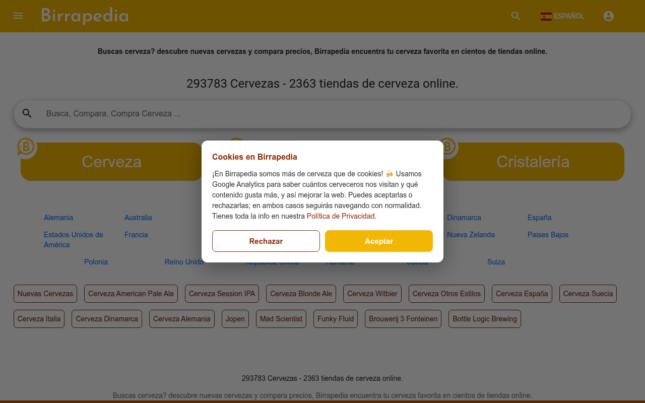 Screenshot van birrapedia.com