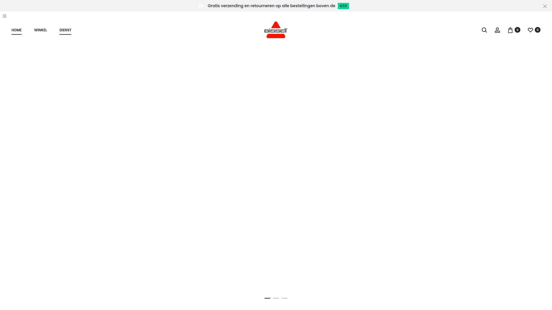 Screenshot van bissellnederland.com