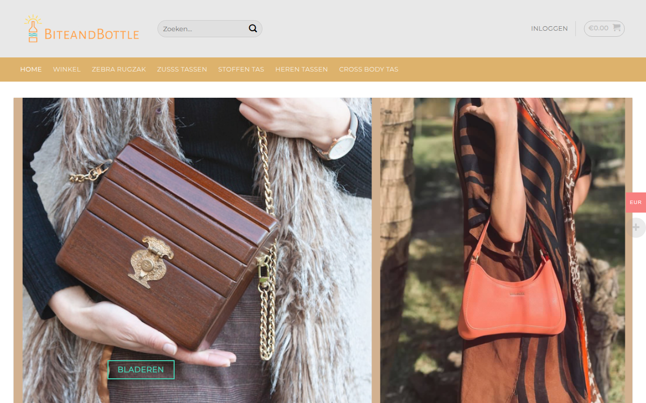 Screenshot van biteandbottle.com