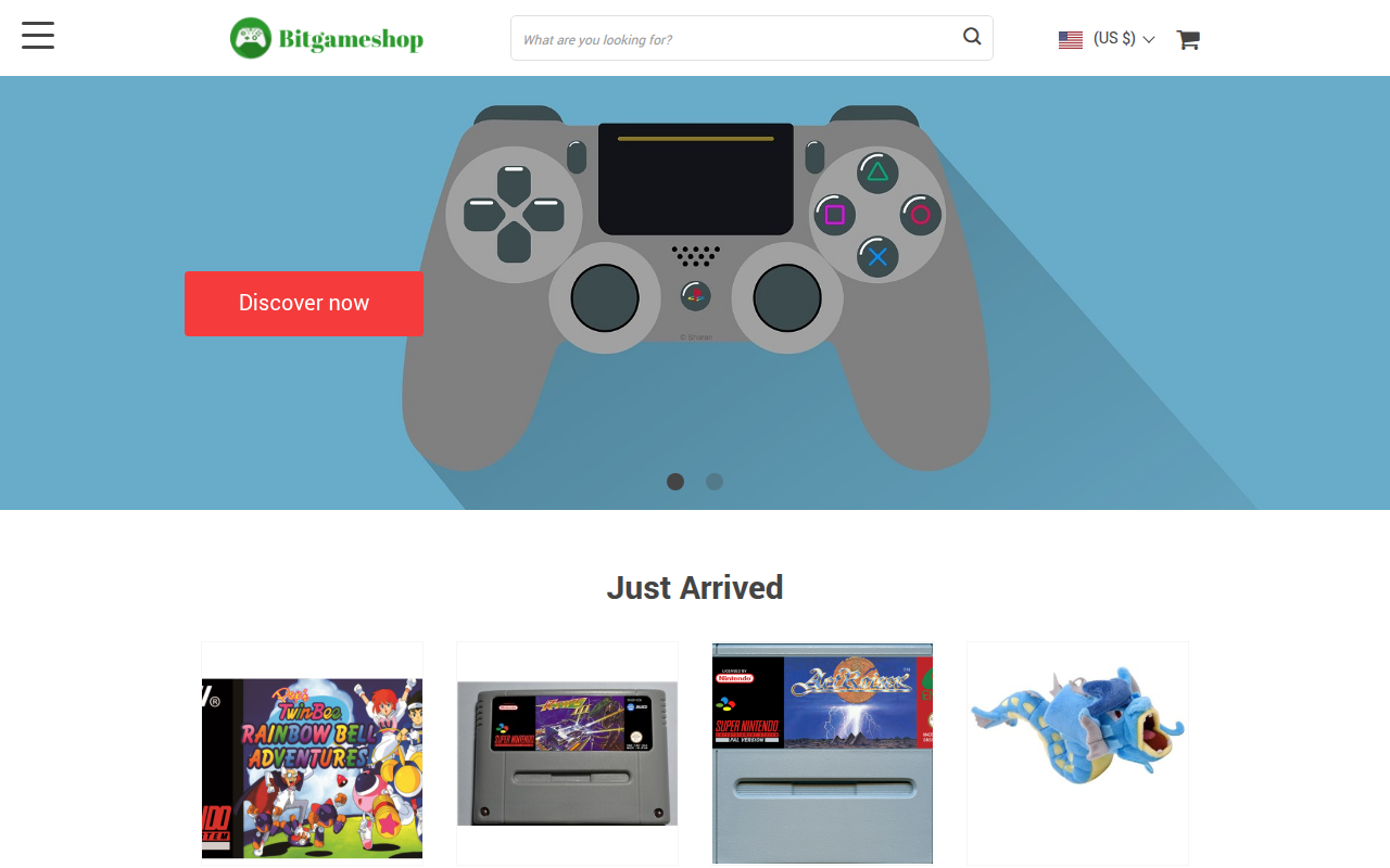 Screenshot van bitgameshop.com
