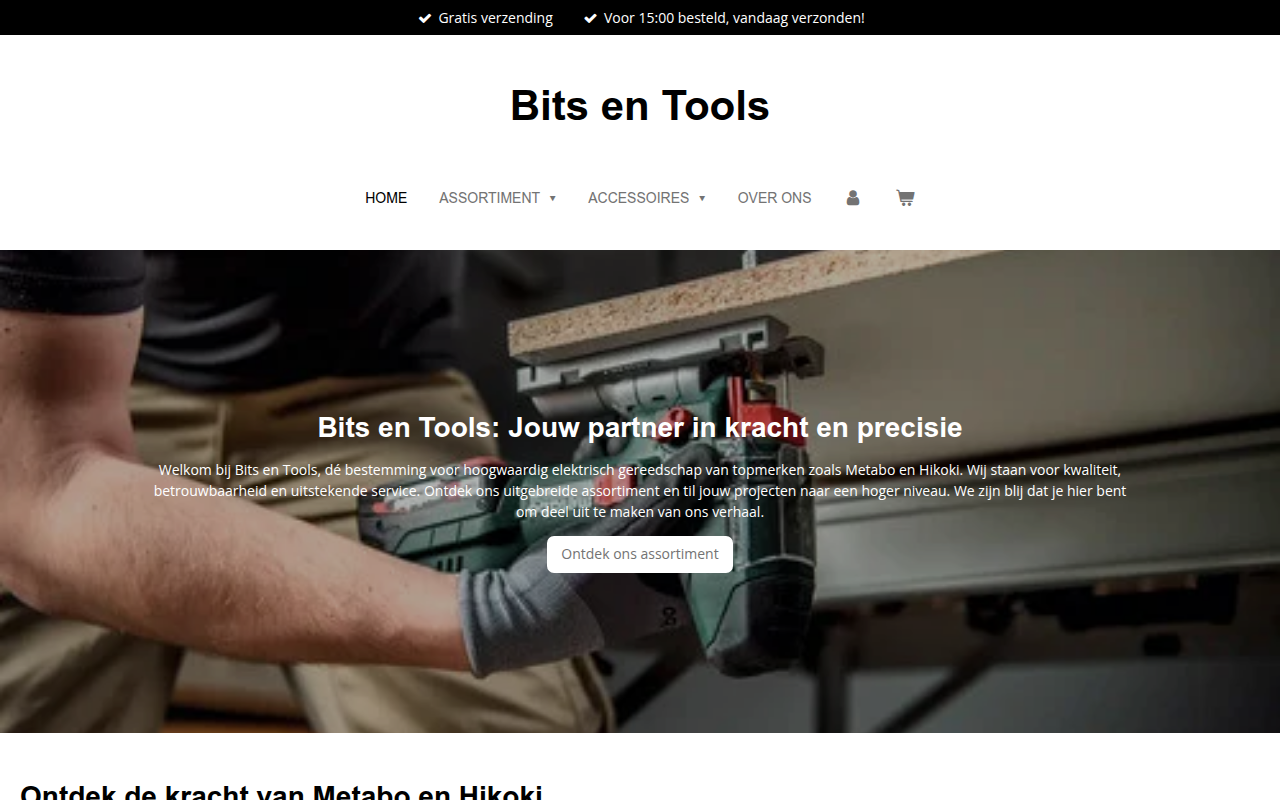 Screenshot van bitsentools.nl