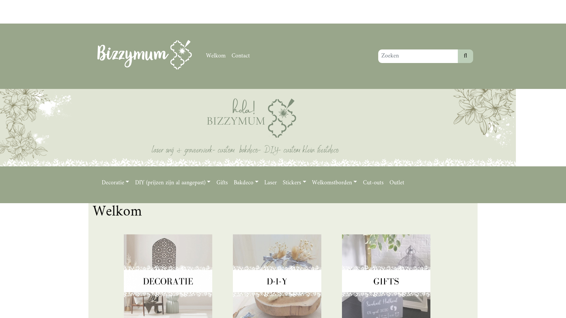 Screenshot van bizzymum.nl