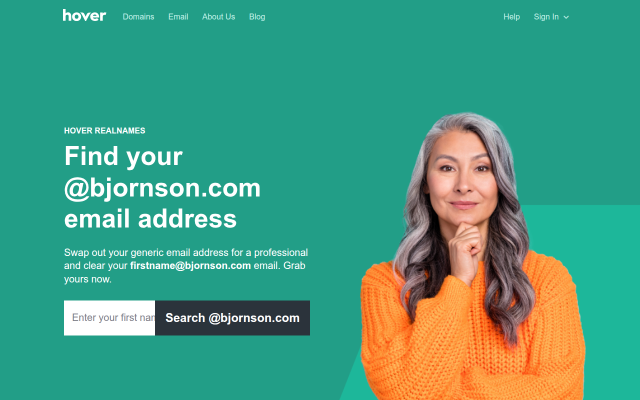 Screenshot van bjornson.com