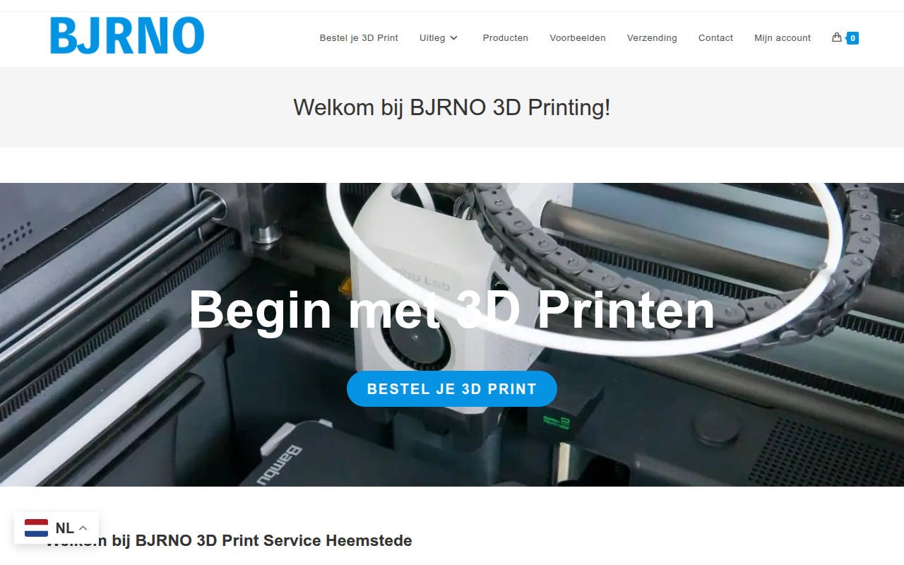 Screenshot van bjrno.nl