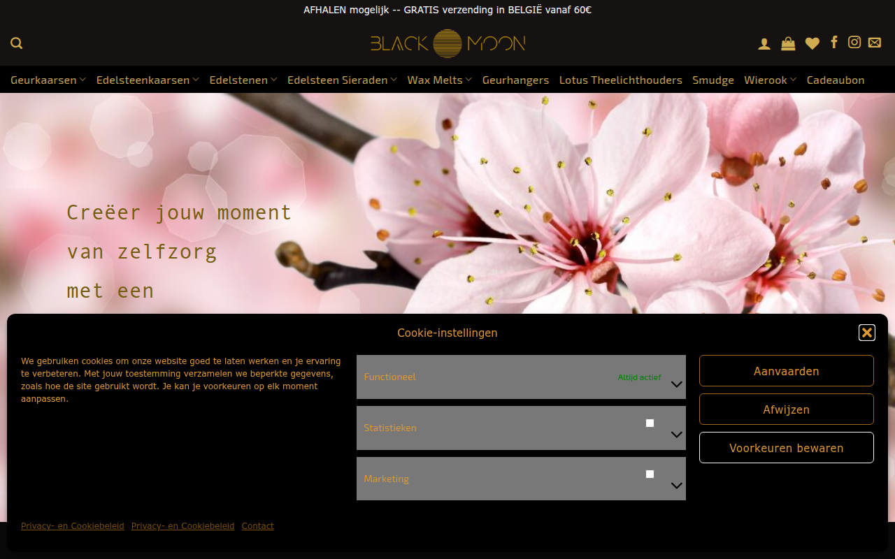 Screenshot van black-moon.be