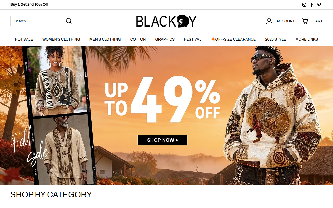 Screenshot van blackdy.com