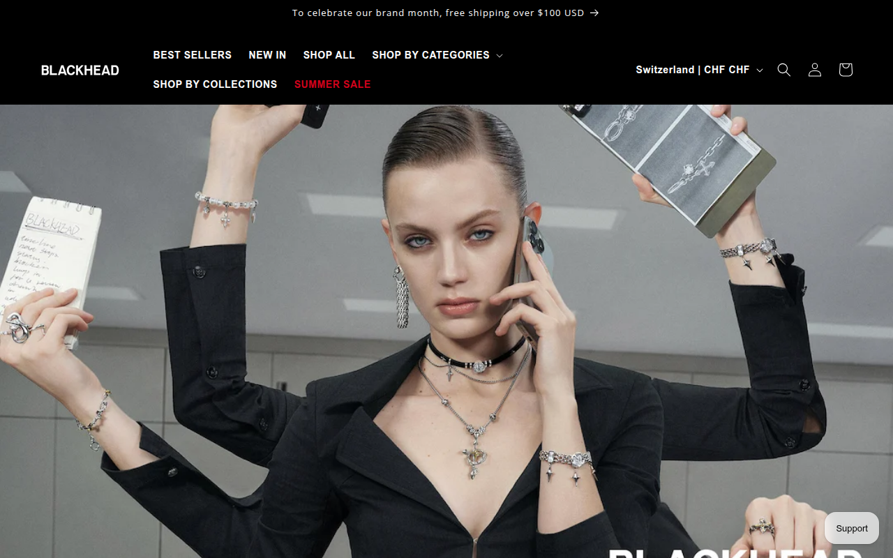 Screenshot van Blackheadshop