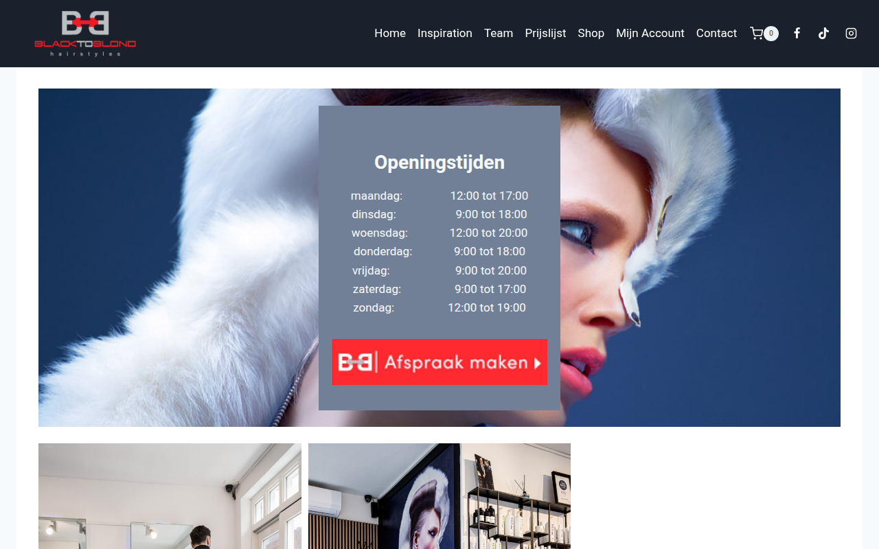 Screenshot van blacktoblond.nl