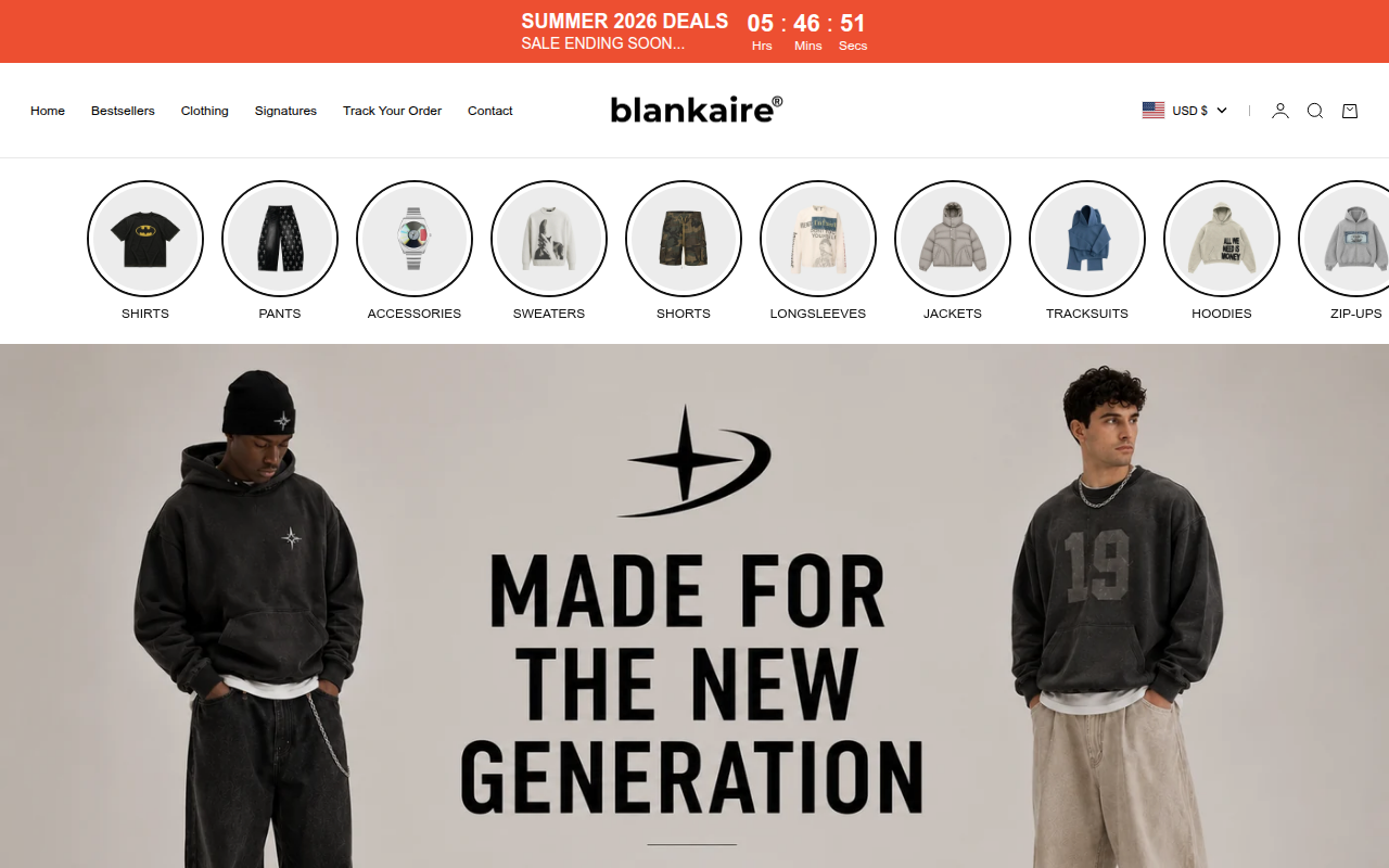 Screenshot van blankaire.com