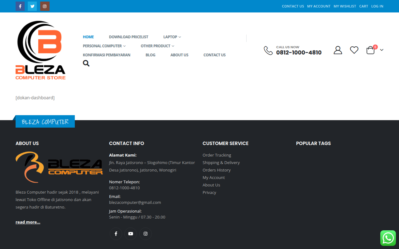 Screenshot van blezacomputer.com