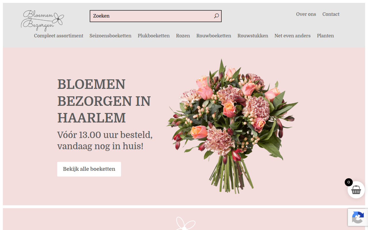Screenshot van bloemenbezorgenhaarlem.nl