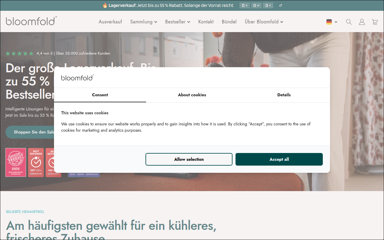 Screenshot van bloomfold.com
