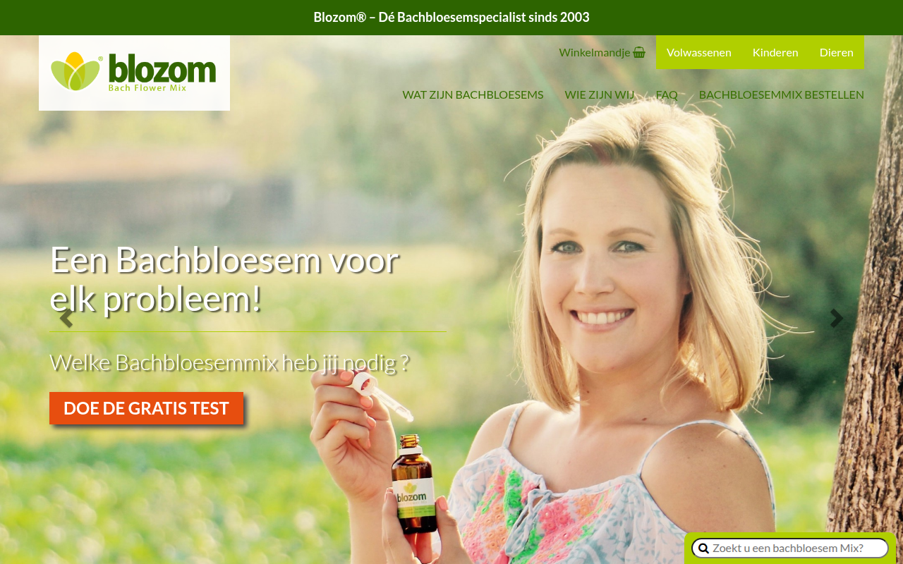 Screenshot van blozom.be