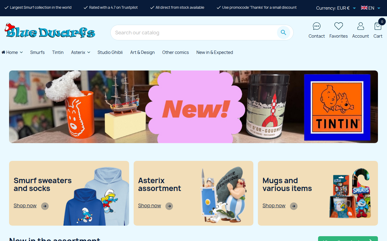 Screenshot van bluedwarfs.com
