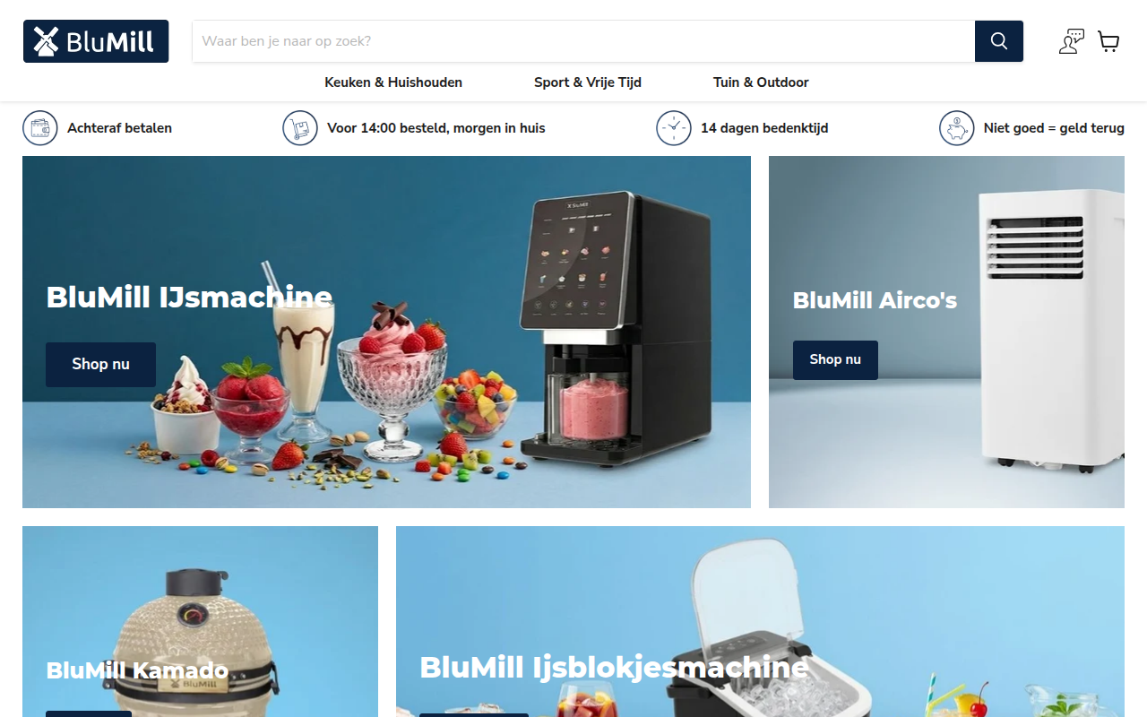 Screenshot van blumill.nl
